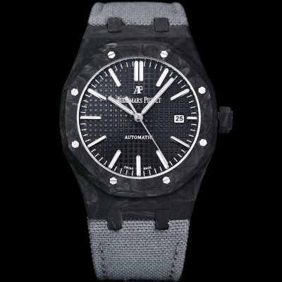 INA Factory Audemars Piguet Black Carbon Fibre Replica Watch 